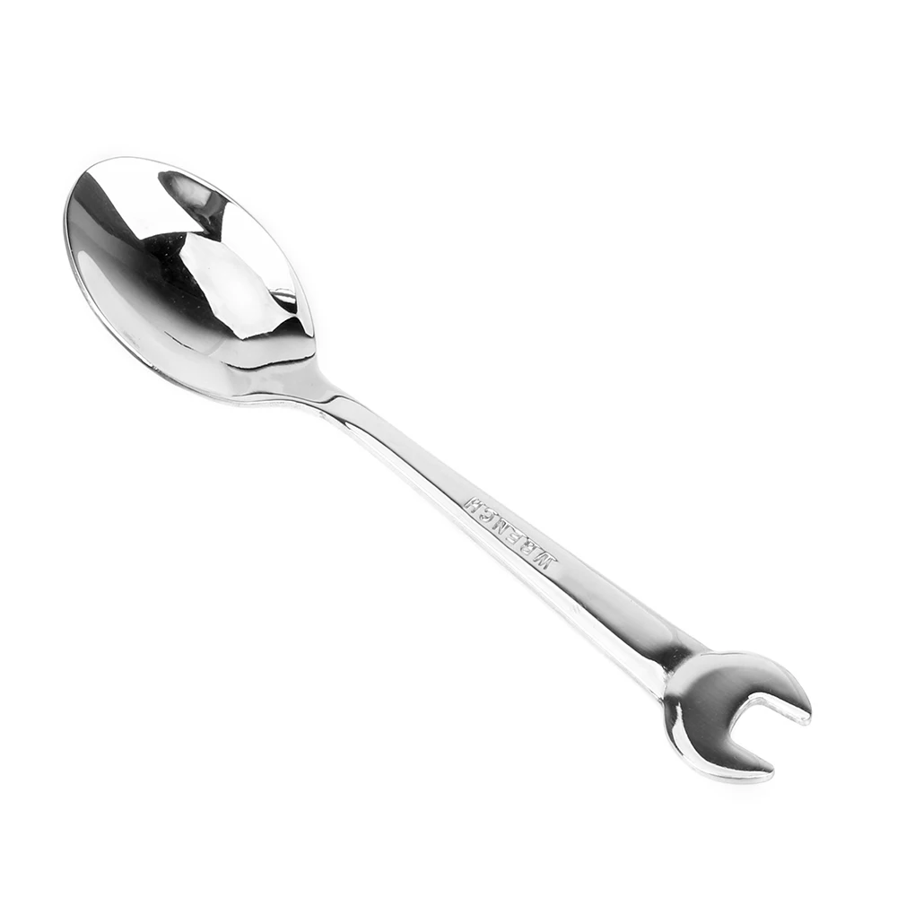 Stainless Steel Spanner Spoon Fork Wrench Shape Tableware Cooking Accessories Kitchen Tools