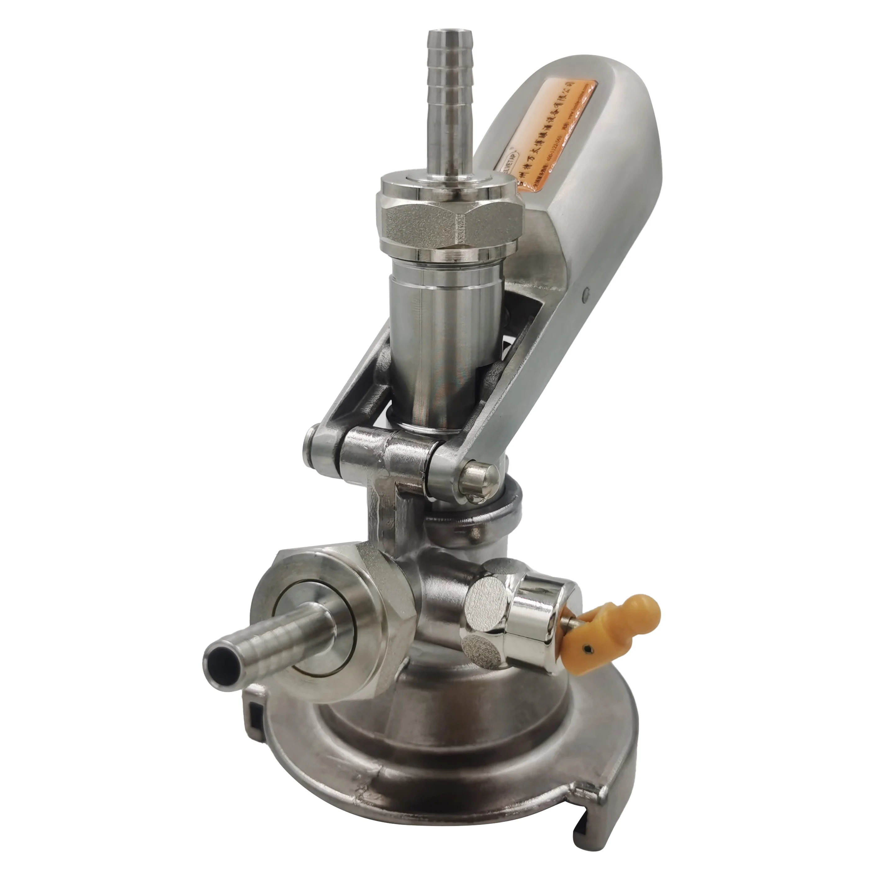 TWELVETAP-Keg Coupler, A-Type, Dispenser, Beer Tap, Safety Pressure Relief Valve, Home Brewing, Stainless Steel Handle