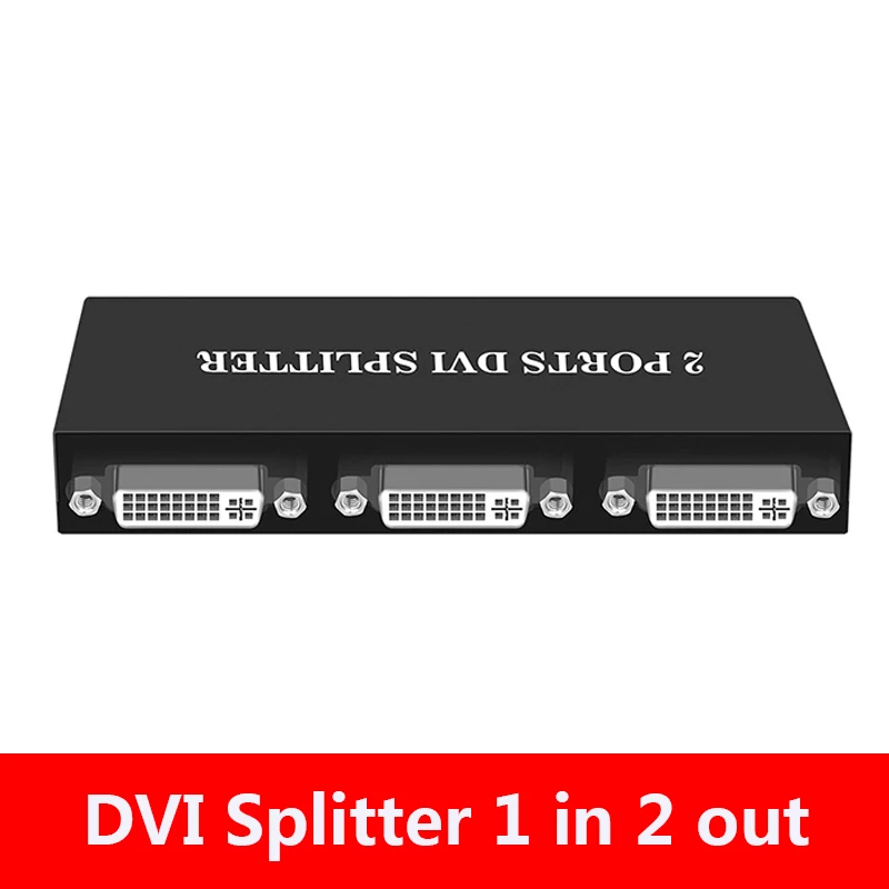 1x2/1x4 Port DVI Splitter 1 in 2 Out/ 1 in 4 Out Split 1 Video Signal to 2 /4 Displays with eu or us or uk or au power adapter