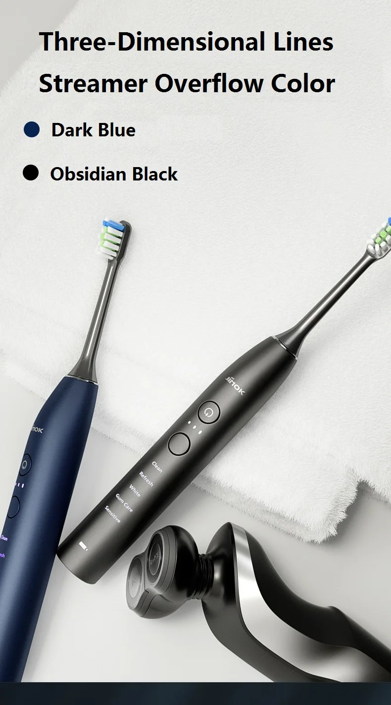 Электрическая зубная щетка JIMOK K2, Мощная Ультразвуковая электрическая щетка для взрослых с зарядкой от USB, отбеливание, медицинская технология, K2