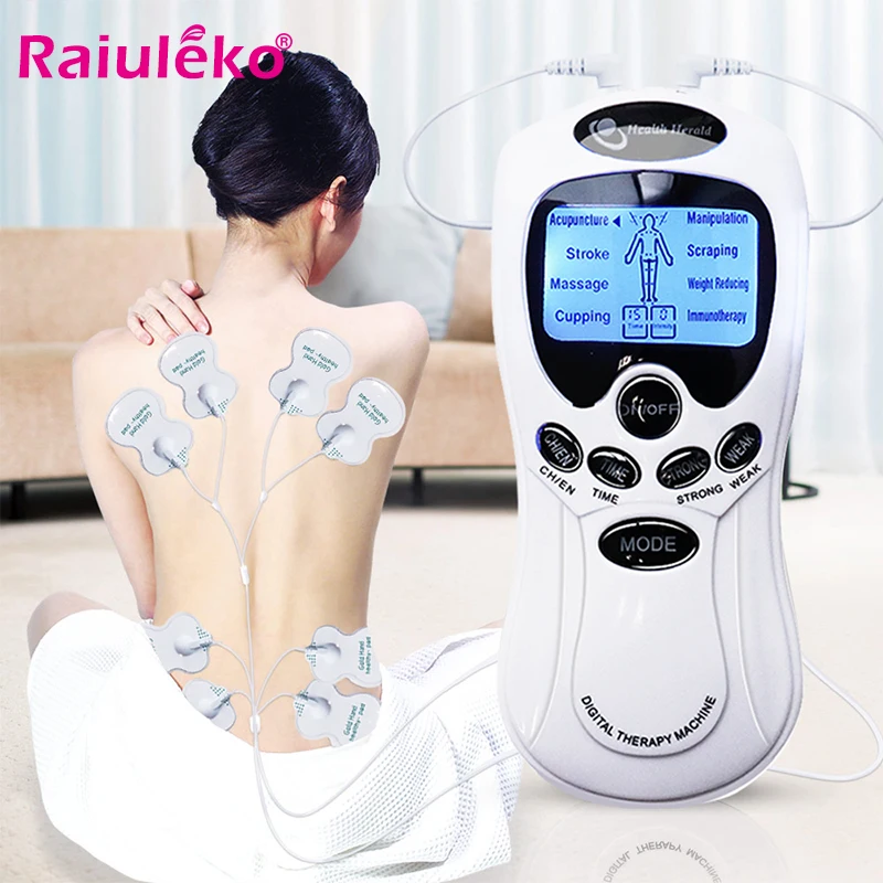 

8 Pads Tens Acupuncture Electric Digital Therapy Massage Electronic Pulse Stimulator 8 Models Body Massage Machine For Full Body