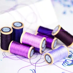 Roll Of 0.3mm polyamide fibre line  Hand-woven embroidery thread Tassels Line 50M High strength 3 Strands Thread purple