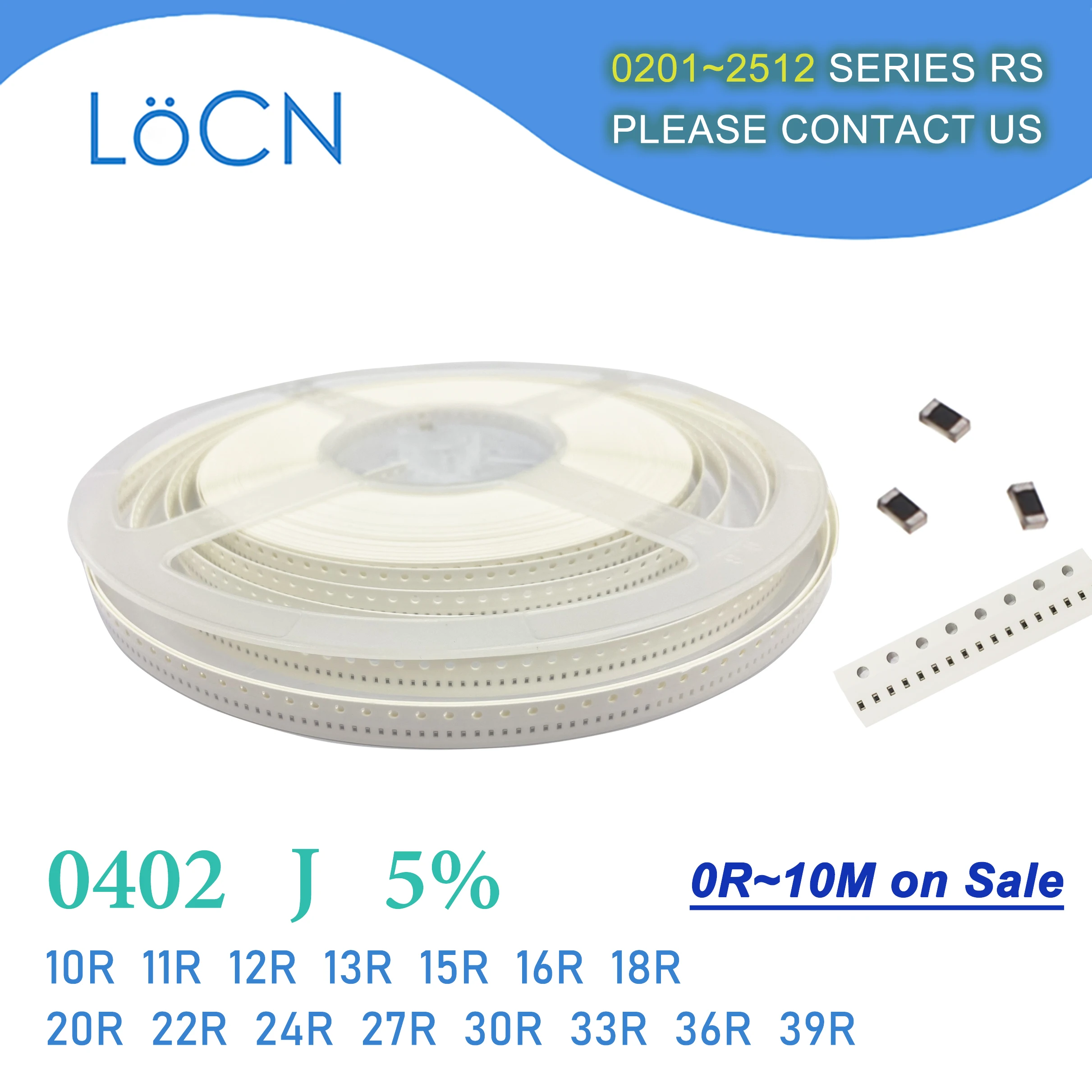 0402 J 5% SMD 저항기 100 110 120 130 150 160, 10000 개, 10R 11R 12R 13R 15R 16R 18R 20R 22R 24R 27R 30R 33R 36R 39R OHM 1005
