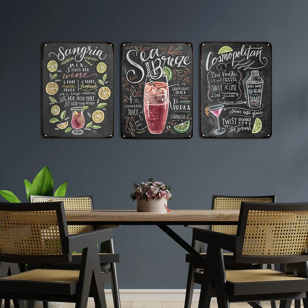 Summer Time BEER Retro Metal Tin Signs Mojito Cocktail Plaque Vintage Poster Bar Pub Art Stickers Wall Decor 20x30cm