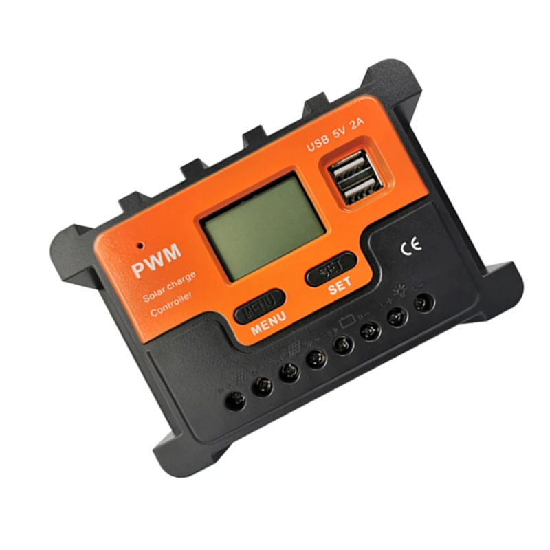 Double solar panel interface 12v2v solar controller PWM photovoltaic power solar charge discharge controller