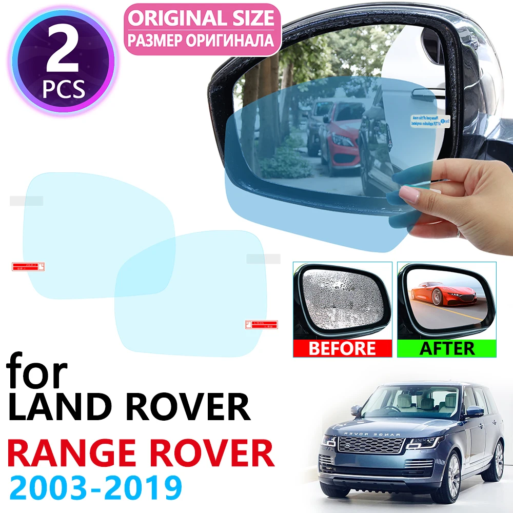 for Land Rover Range Rover L322 L405 2003~2019 Full Cover Rearview Mirror Anti Fog Film Accessories 2005 2010 2014 2015 2017