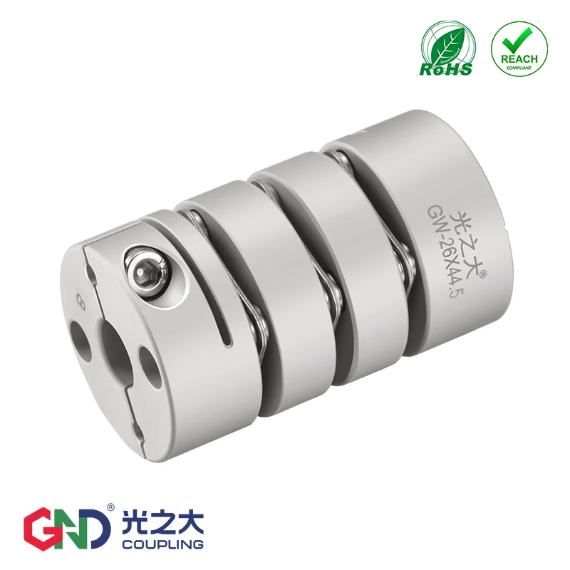 

GW Aluminum Alloy Three Diaphragm Clamping Series Shaft Couplings GW-82X128 GW-94X128 GW-104X134 GW-126X142