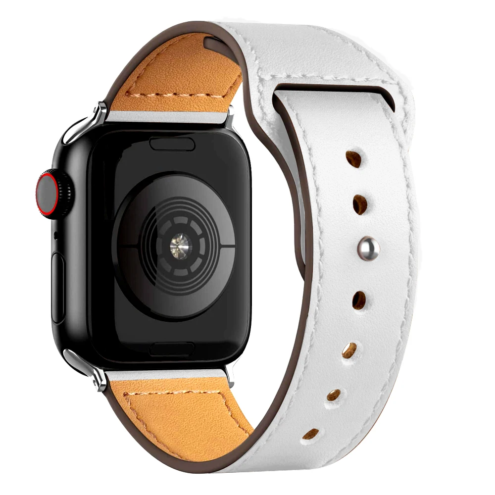 Lederarmband für Apple Watch, Modell Ultra 4, 3, 49 mm, 46 mm/42 mm, 41 mm/45 mm, 44 mm, 40 mm, Armband für iWatch, Serie 12, 11, 10, 9, 8, 7, SE 3. – Detail 11