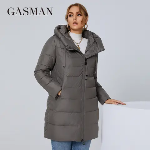 GASMAN 2022 piumino da donna moda classica marca donna parka invernale piumino lungo plus size 6xl cappotto caldo donna vendita calda 180