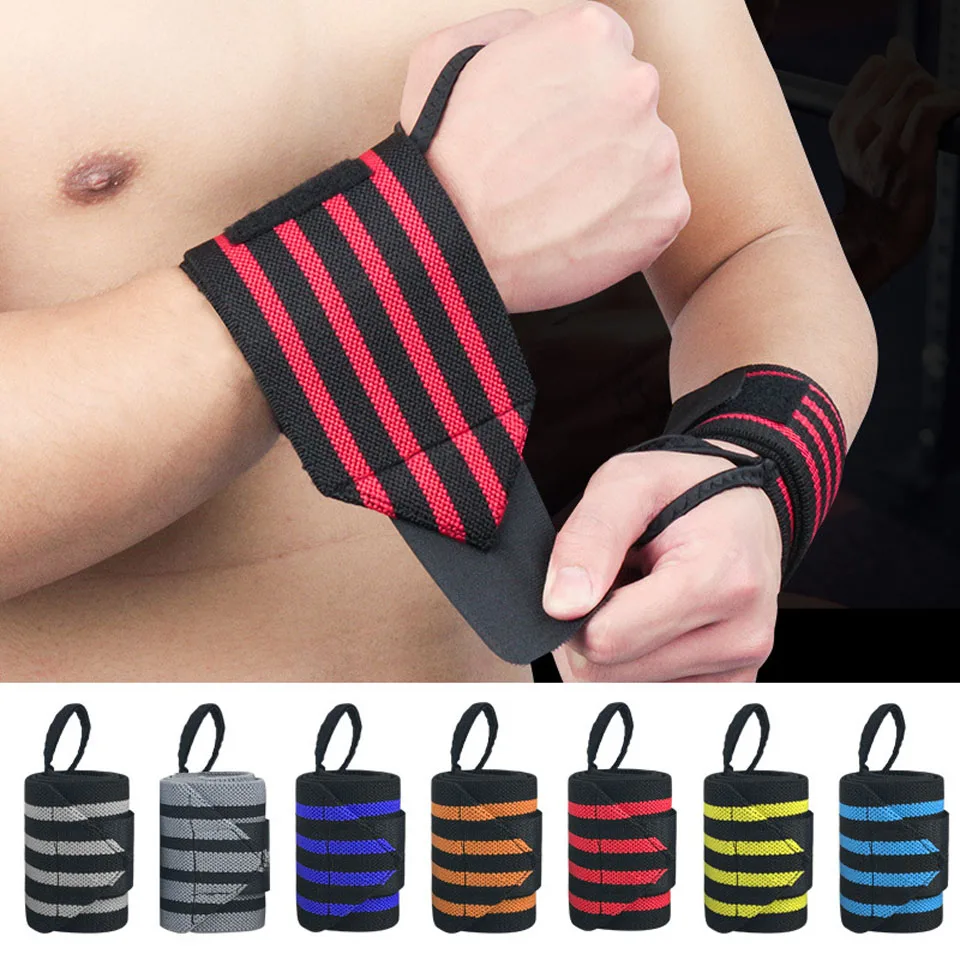 Loogdeel 1PCS Weightlifting Wristband Wrist Wraps Bandages Brace Powerlifting Gym Fitness Straps Support Sports Equipment