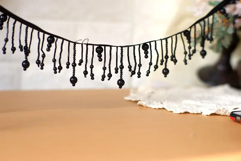 3 Yard/Lot Strass-Anhänger Perlenbesetzte Spitzenborte Quaste DIY Bühnenbekleidung Heimvorhang Hochzeitskleid Dekorative Accessoires – Detail 13