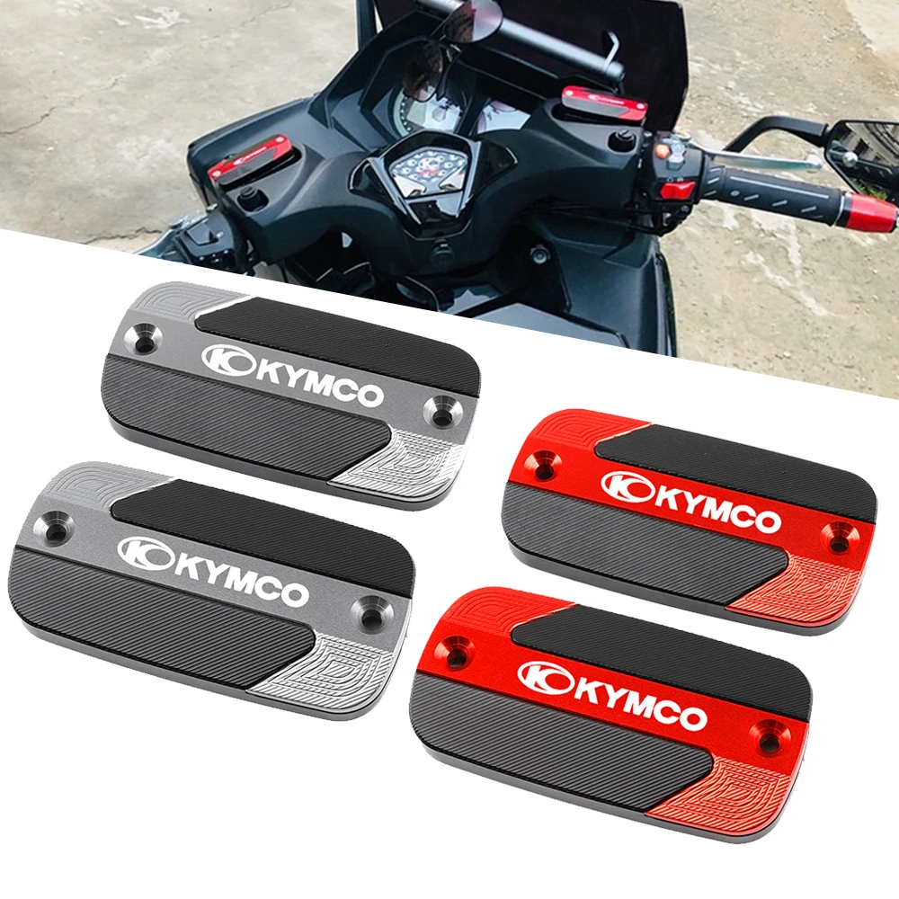 

For KYMCO DownTown DT 125 200 300 i 350i 300i XCITING 250 300 350 400 500 K-XCT Front Brake Reservoir Fluid Tank Cover Oil Caps