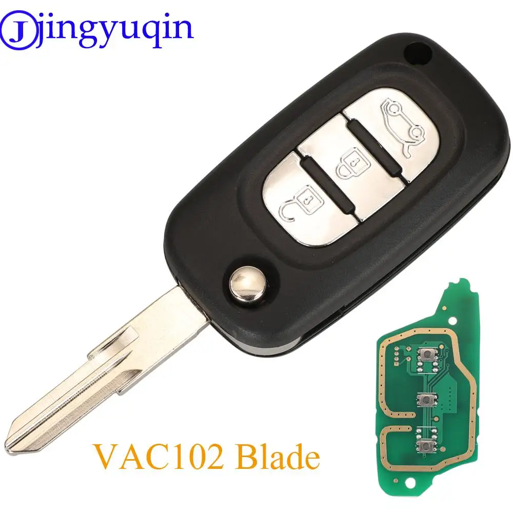 jingyuqin 2/3B Keyless Remote Control Key Fob 433MHz With PCF7947/7946 Chip For Renault Clio Kangoo Master Modus Logan Twingo