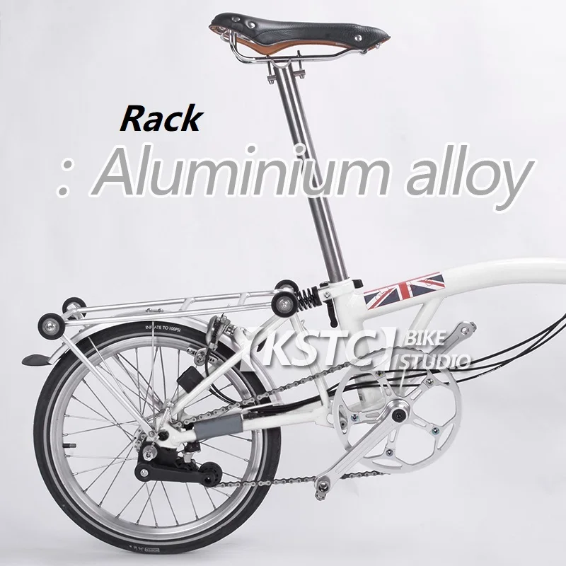 For Brompton Rear Racks Folding Bike Easywheel Cargo Racks Modified Using Shelves Can Push Bike Rack