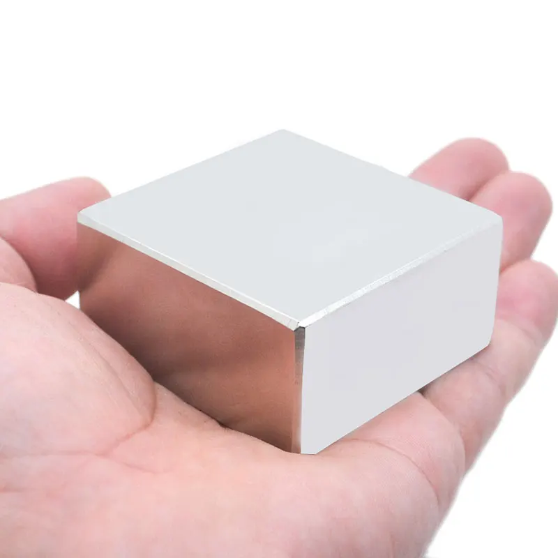 1PC  45mm x 45mm x 21mm Strong Powerful Block Square Magnet Craft Model Rare Earth 45*45*21 mm Neodymium Permanent Magnet    N35