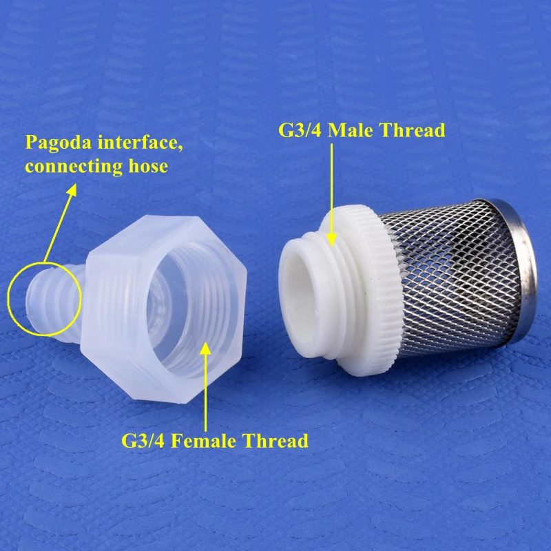 G3/4 To 6~25mm Water Pump Inlet Filter Set Aquarium Fish Tank Hose Joint Garden Irrigation Water Pipe Pagoda Connector Filter