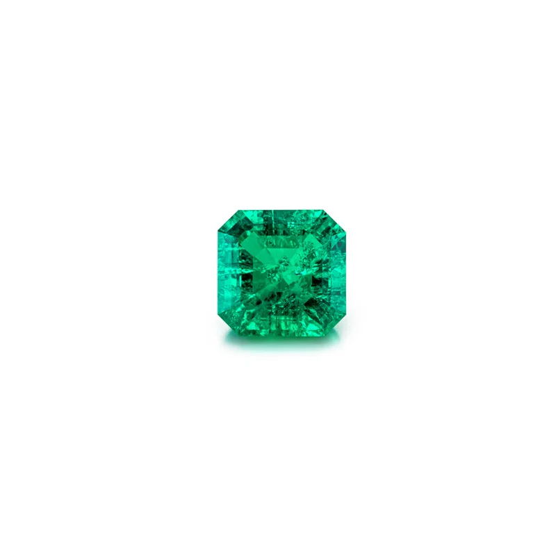 VANTJ Hydrothermal Lab Grown Created Emerald Loose Gemstone Oct Square Cut Diy for Silver Gold Women Jewelry Random Delivery