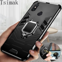 Armor Case For Xiaomi Mi Max 3 Mix 2 2s Max3 Shockproof Ring Stand Back Coque for Poco M6 X6 Pro X 6 X6Pro Phone Cover