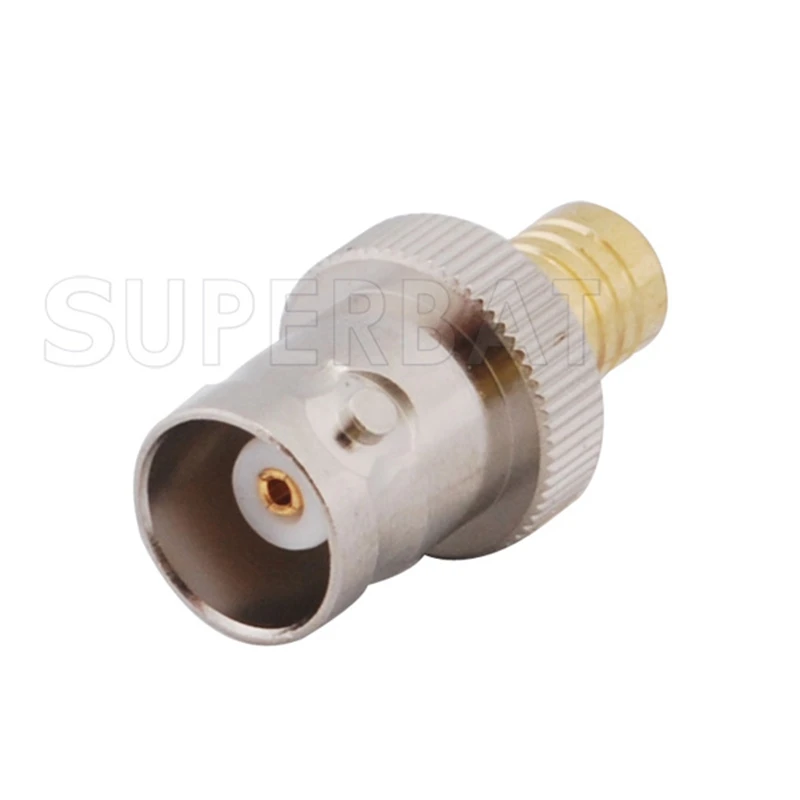 Superbat 5Pcs SMB-BNC อะแดปเตอร์ SMB ชาย BNC หญิงตรง RF Coaxial Connector