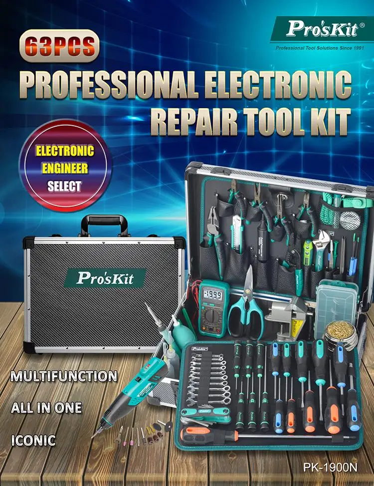 63Pcs Proskit PK-1900NH brand new electronic electrician welding