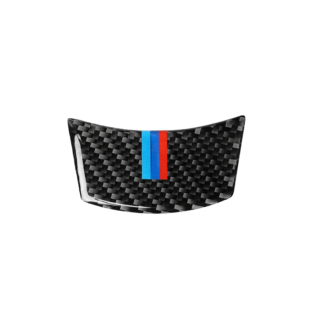 For BMW 5 Series E60 520li 523li 525li (2004-2010) Car Steering Wheel Frame Cover Trim Sticker Genuine Carbon Fiber