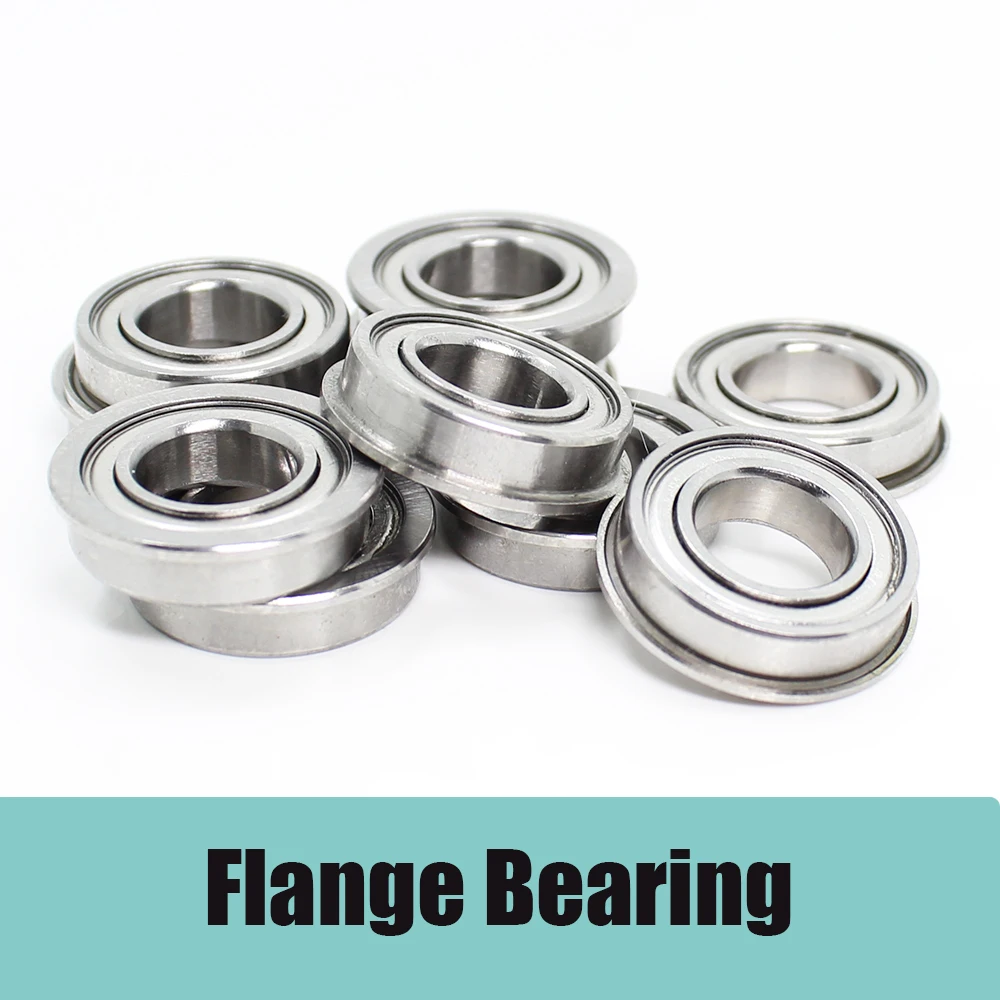 Rolamento de flange f697zz 7x17x5mm com 10 peças tamanhos f697 z zz rolamentos de esferas flangeadas