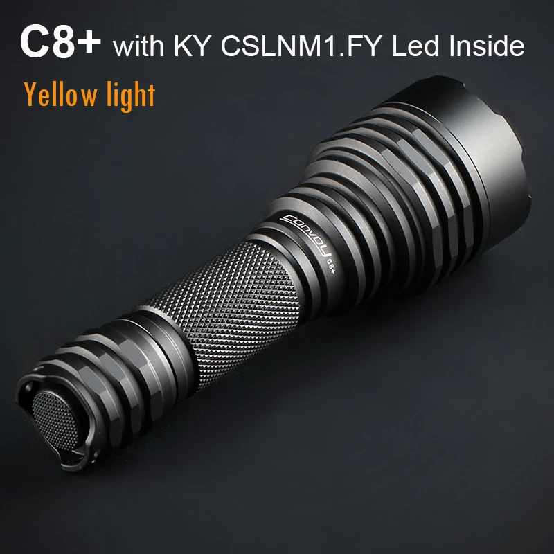 

Flashlight Convoy C8+ with KY CSLNM1.FY Orange-Yellow light 18650 Linterna LED Camping Flash Light Work Latarka Tactical Torch