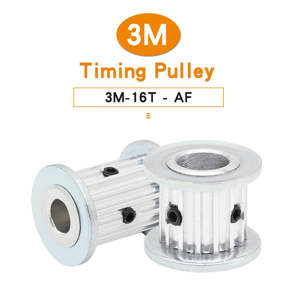 3M-16T Timing Pulley Bore 4/5/6/6.35/8 mm Alloy Belt Pulley Teeth Pitch 3.0 mm AF Shape Match With Width 10/15 mm 3M Timing Belt