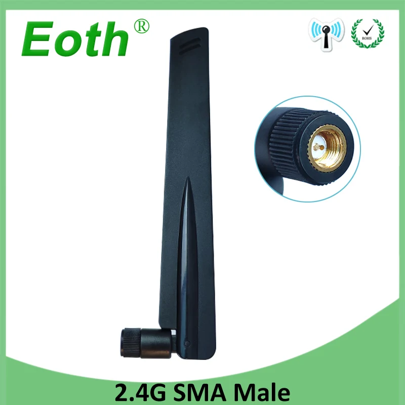 

Антенна EOTH 1/2 шт., 2,4 ГГц, 8 дБи, sma, wlan, Wi-Fi, 2,4 ГГц