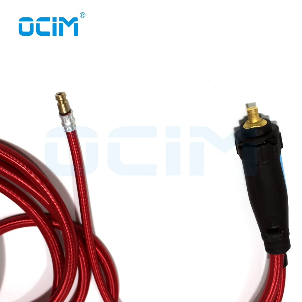 Tig Welding Torch WP9F  WP9 WP9V WP9FV 8M Red With 10-25 Euro  Connector