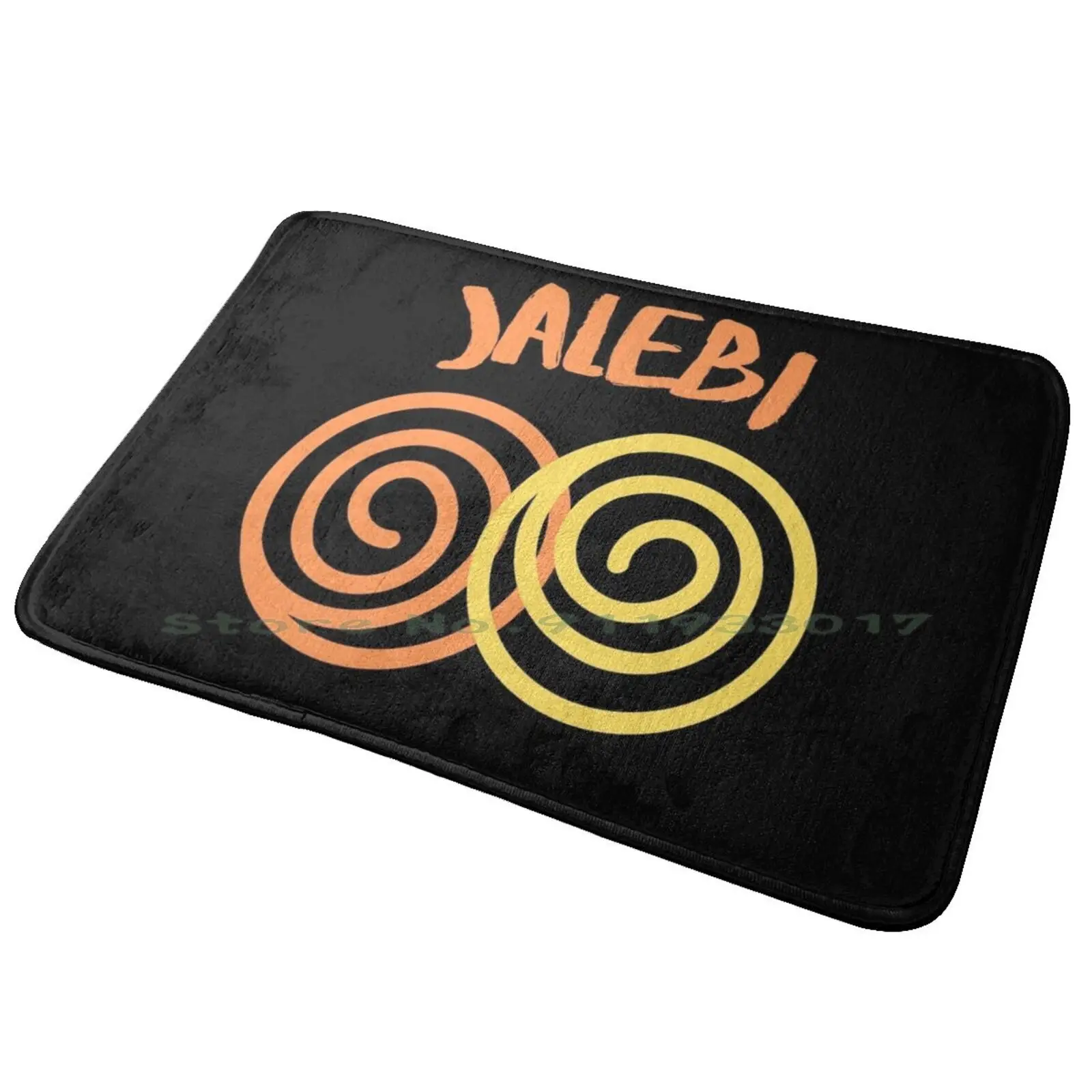 Jalebi ( Indian / South Asian Dessert ) Entrance Door Mat Bath Mat Rug Sunshine Film Classic Vintage Drama Comedy Road Humour