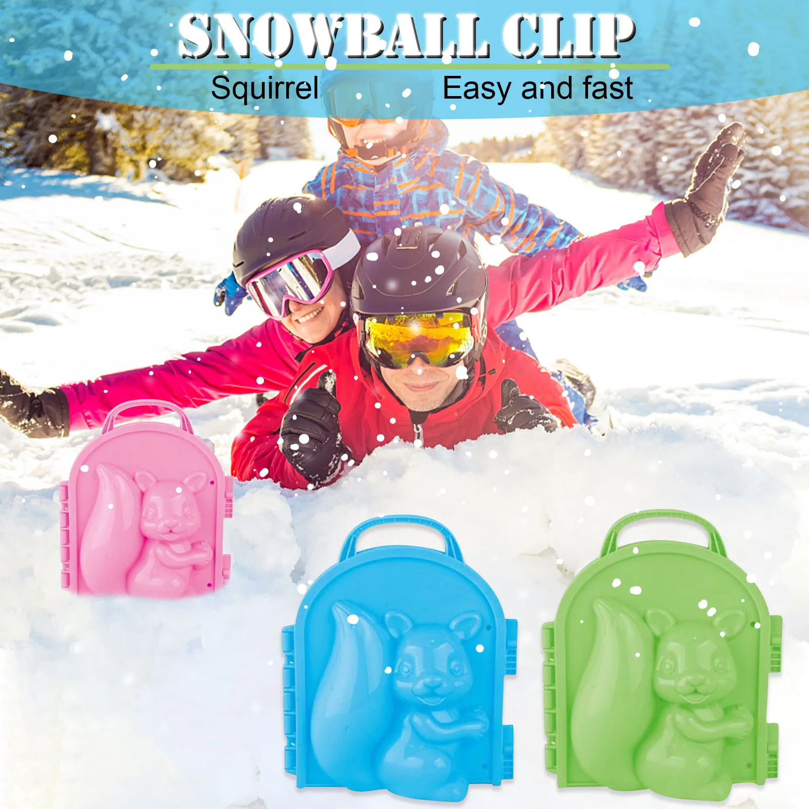 3 d cartoon squirrel snow model beach toys children 's winter is suing sports is suing snow parent child interactive toys