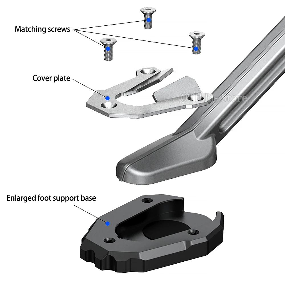ملحقات دراجة نارية جديدة لتايجر 900 ل Tiger900 GT منخفضة/رالي برو الجانب حامل المكبر مسنده لوحة وسادة #6