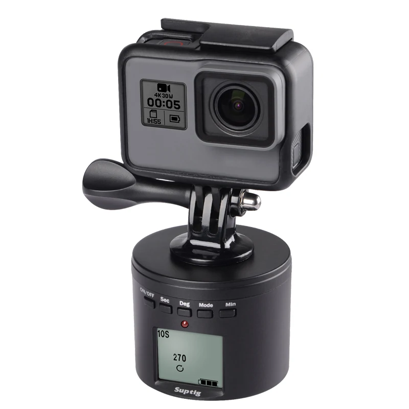 For GoPro Hero 11 10 9 8 Time Lapse tripod Mount Electric Panning Rotating 360 For GoPro Insta360 X4 Rs R Dji Osmo Action 4