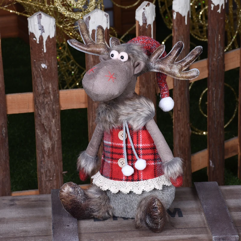 2020 New Year Christmas Reindeer Dolls Christmas Decorations for Home Elk Toy xams Figurine merry christmas adornos de navidad