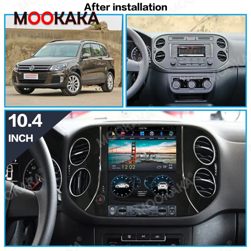 

For Volkswagen/VW Tiguan 2010 2011-2016 Android 9.0 Car Radio Stereo Receiver Autoradio Multimedia Player GPS Navi Head Unit