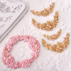 Little Flower Silicone Mold Sugar Paste 3D DIY Fondant Cake Decor Tool Chocolate Cake Fence Shaped Mold Kitchen Liquid Cake Tool