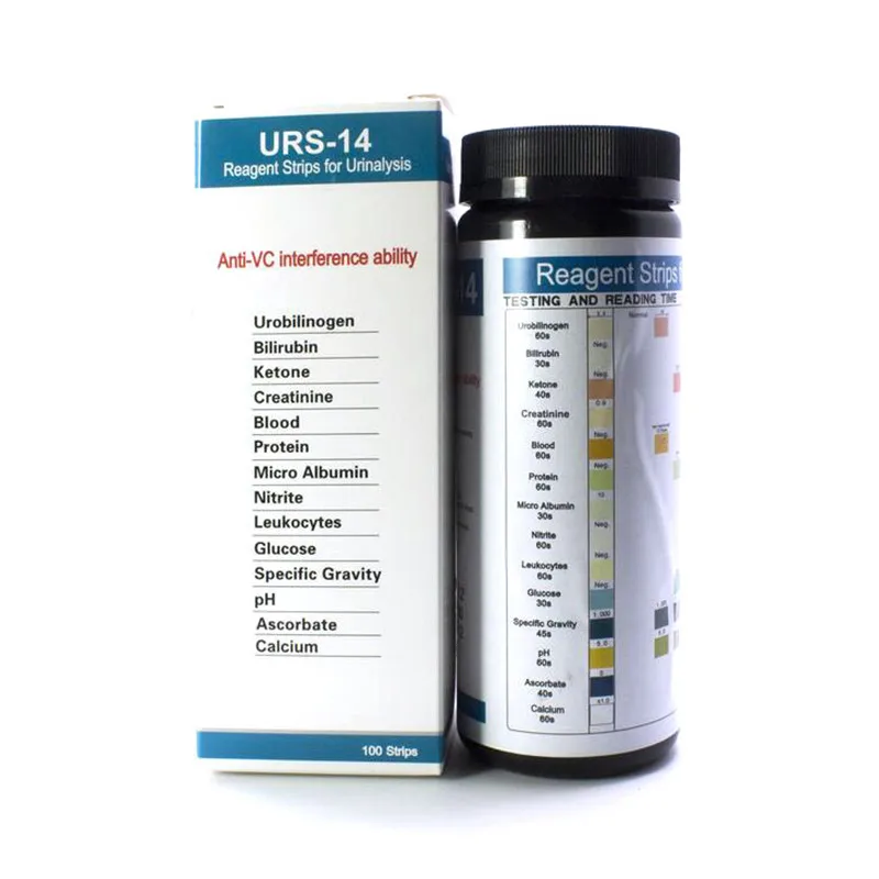 100pcs PH Test Strips URS-14 Ketones Urine Test Strips Urinalysis Reagent PH Test Paper Anti-vc Interference PH Tester