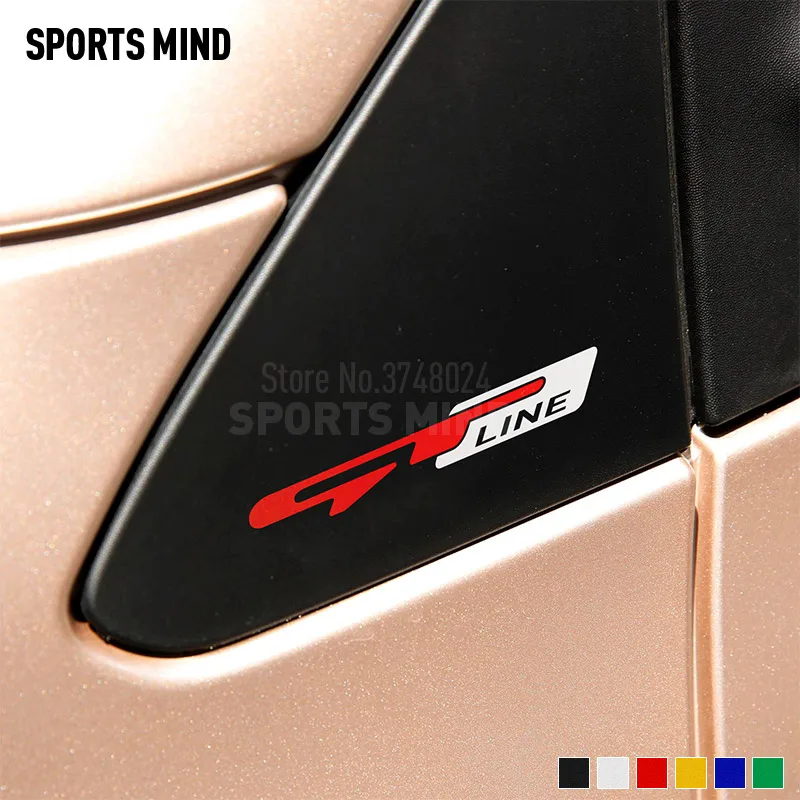 2 X GT Line Car Sticker Decal Automobiles Car Styling For Kia Sportage Rio Sorento Ceed Cerato K3 K5 Picanto Renault Accessories