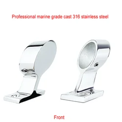 25mm Angles 316 Stainless Steel Boat Hand Rail Fitting Marine Railing Support Bracket Tube Stanchion Hardware Yacht Accessories