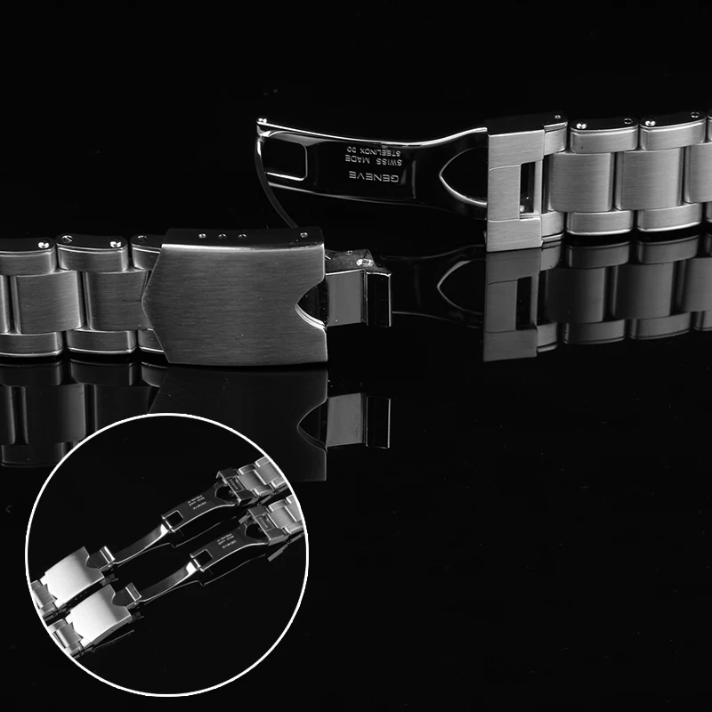 22mm Solid Stainless Steel Watchband For T-udor Black Bay 79830 79730 79220R Heritage Chrono Watch Strap Wrist Bracelet Rivet