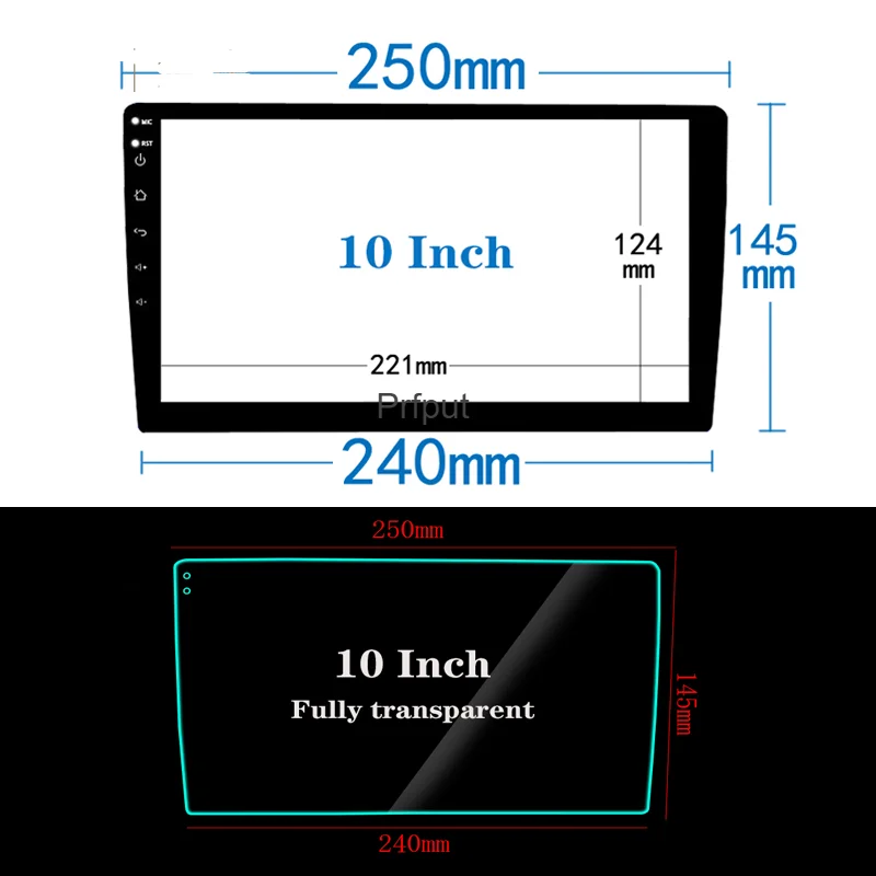 10 inch auto multimedia protector car Video player Cover GPS navigation screen tempered glass radio protective film