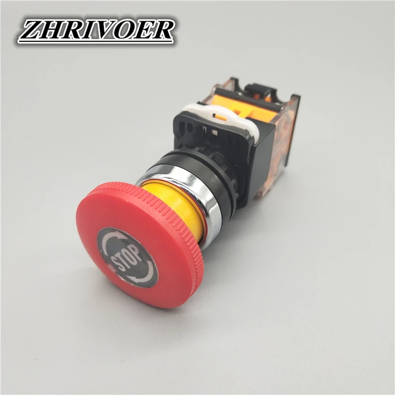 22mm LA38-11ZS Mushroom Head Emergency Stop Push Button Switch 10A/440V Selector Switch