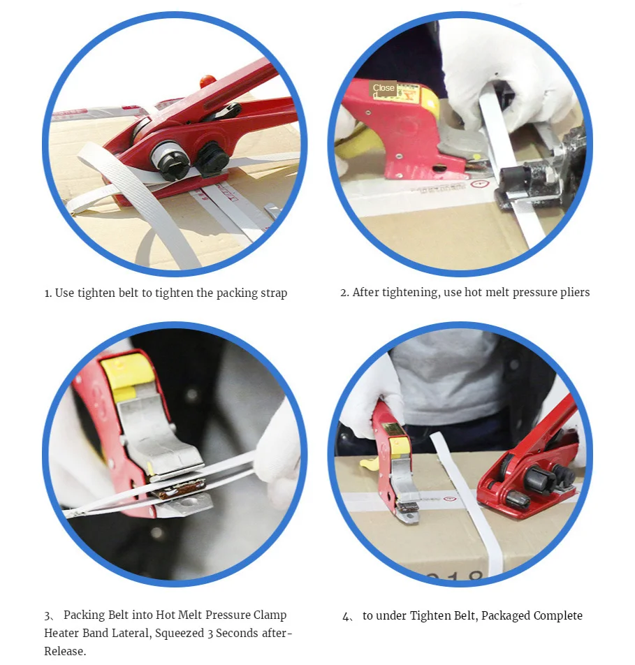 Hot Melting Manual Baler Strapping Machine Sealer for PP Strap Buckle-Free Electric Strapping Tools