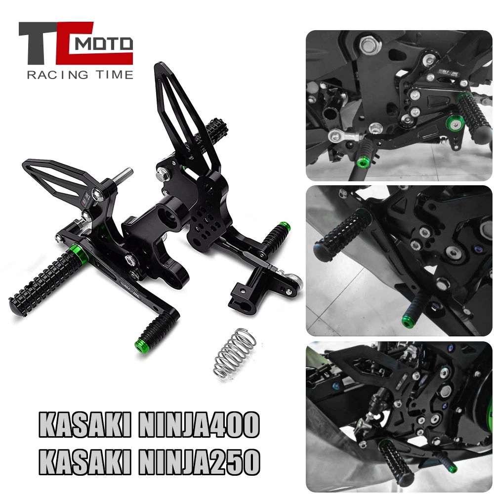 

Adjustable Rear Set Rearsets For Kawasaki Ninja400 Ninja 250 2018-2023 2021 2020 Z400 Footrest Foot Pegs Ninja 400 Accessories