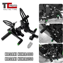 Motorcycle Footrest Kit Adjustable Rear Sets For Kawasaki Ninja 400 Z400 Ninja 250 Ninja400 Rearsets