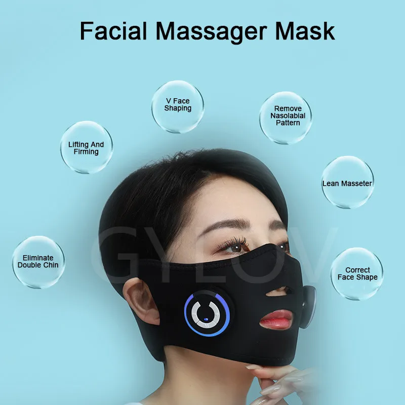 Face-lifting Device Facial Massager Mask Bandage Micro-current Skin Tighten Lifting Spa Face EMS Facial Care Beauty Instrument