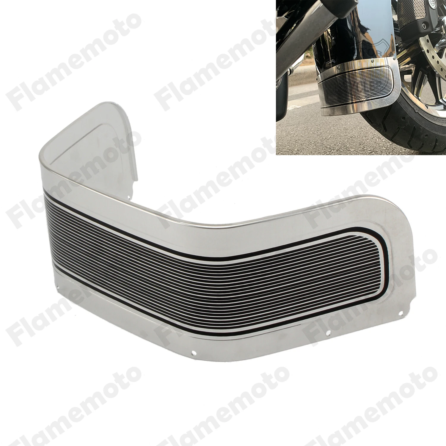 

Motorcycle Front Fender Skirt Trim Cover For Harley Touring Road King Electra Glide Ultra Limited Tri Glide FLHR FLHX 1980-2013