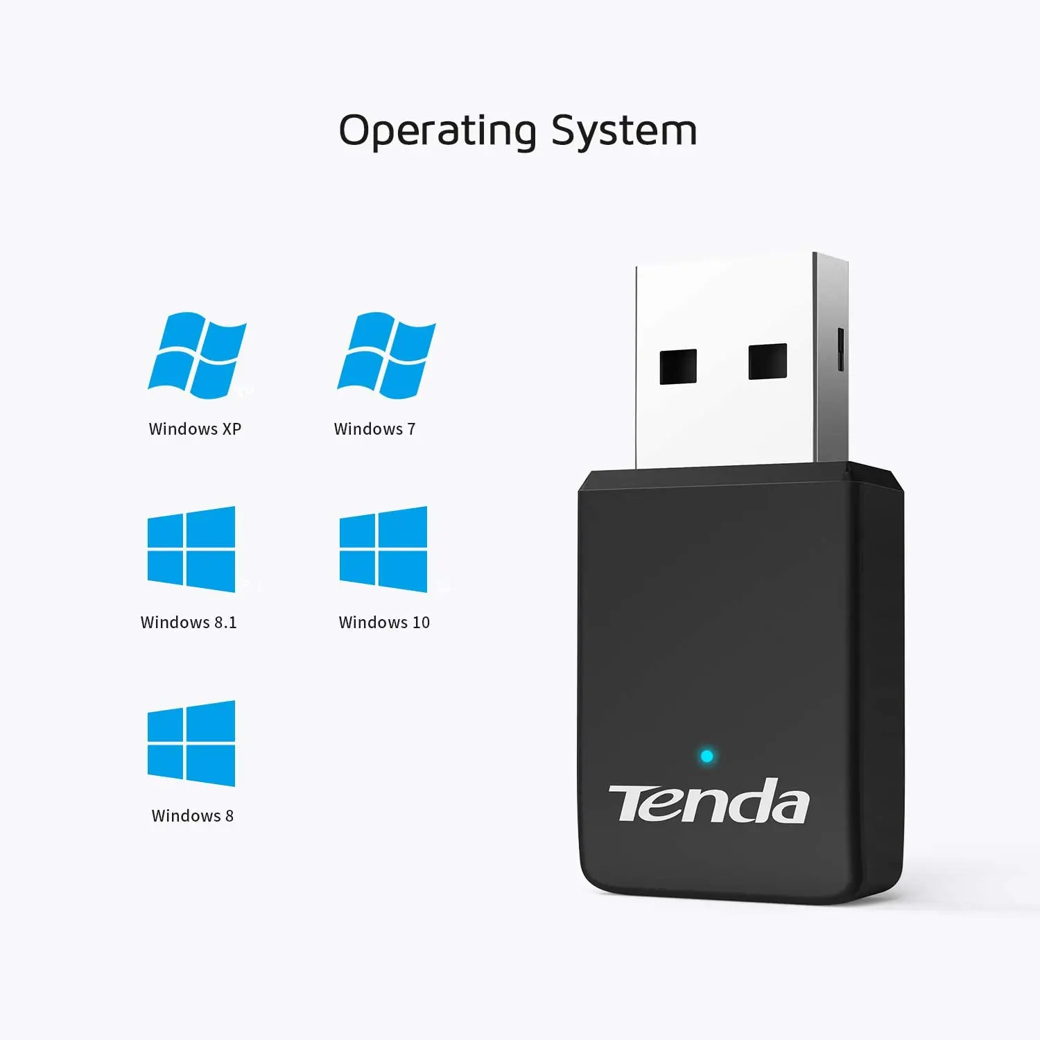 Tenda U9 650Mbs USB Rourter\'s Wireless 2.4&5G Wifi Adapter Receiver High Speed Network Card Dual Band Antenna for Laptop Desktop