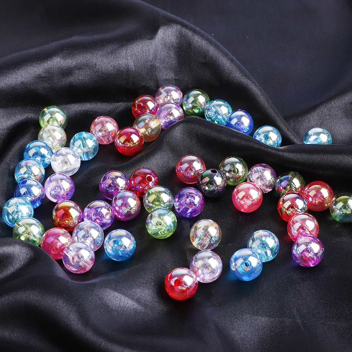 6/8/10mm Multicolor Optional Acrylic Plastic Translucent Round Beads For DIY Jewelry Making Necklace Bracelet Accessories